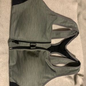 Nike front zip sports bra